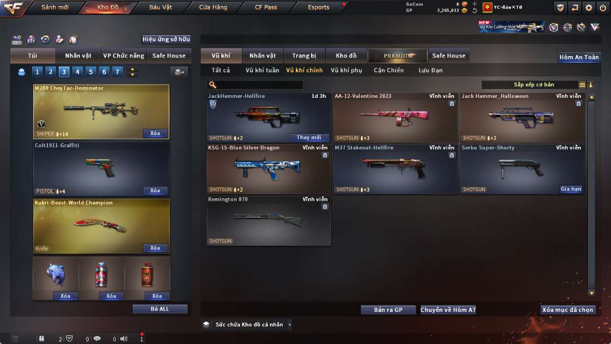 shop acc cf uy tin gia re